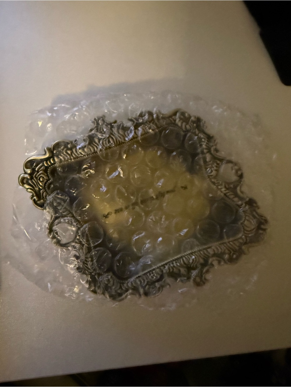 Taylor Swift Gold Ornate Trinket Dish with Script You Left them all to me - Picture 2 of 3